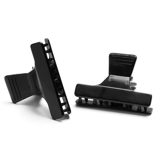 Plastklämma Liten Svart 12-pack